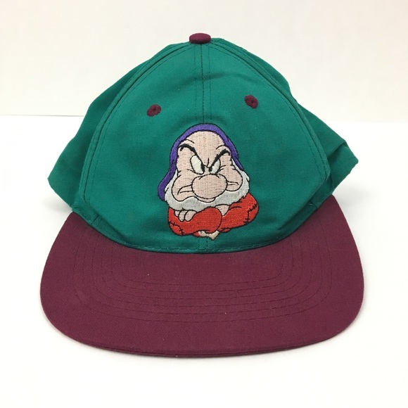 Disney Other - Disney vintage Grumpy Snow White flat top hat cap